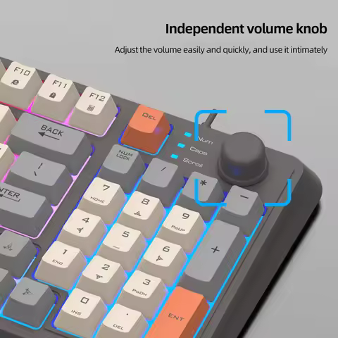 K82 Gaming Keyboard RGB Light Mechanical Keyboard 94 Keys Luminous Keyboard Hot-Swap Keyboard for No