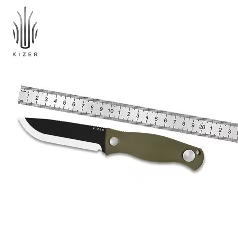 Kizer Fixed Blade Knife Polaris 1100A1/A2/A3/A4 Micarta/G10 Handle with AEB-L/1095 Steel Blade