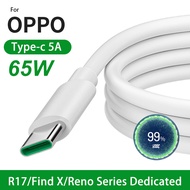 oppo Type C สายชาร์จ Type C 5A VOOC 1เมตร 2เมตร สายชาร์จออปโป้ ของแท้ สาย USB C ชาร์จเร็ว สำหรับ R17 Reno 2 FindX K3 K5 Samsung S20 S21 S8 S10 NOTE10 Huawei P20/30/40 XIAOMI 8 9 10 VIVO X50