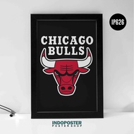 NBA Chicago Bulls Logo Basketball Sport Poster