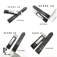 P.leatherTBL  พร้อมส่ง สายนาฬิกาหนังจระเข้แท้  คัดสรรหนังลายสวย งานคุณภาพ งานhandmade  16mm 17mm 18m