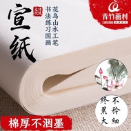 ST/🧃Green Bamboo Calligraphy and Painting Xuan Paper Paper Only for Calligraphy Writing Brush Calligraphy Practice Paper