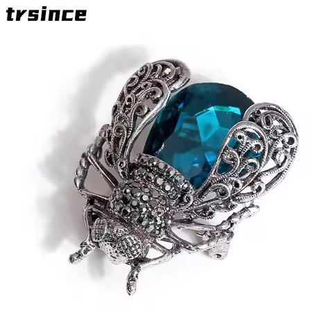 Crystal Insect Brooch Beetles Brooches Pin Fashion Brooch for Women Pins Scarf Clip Jewelry Broach