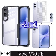 Vivo V70 FE Shockproof Phone Case for Vivo X200 FE V70 FE V70Elite 4in1 Tempered Glass Screen Protec