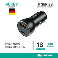AUKEY CC-Y48 48W fast charger with 2 charging ports for cars, metal case car charger, compact