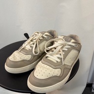 98新 DIOR迪奧 B27 Uptown 牛皮革棉 圓頭系帶 低幫 板鞋 男女同款 米色 40.5碼