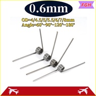 【FGH-CB】sus304 d0.6mm OD4/4.5/5/5.5/6/7/8mm V-shaped spiral torsion spring angle 60/90/120/180 degre