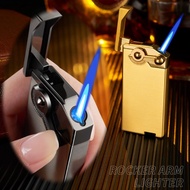 Kreatif Klasik Pemetik Api Lengan Goyang Api Sisi Butana Gas Jet Biru