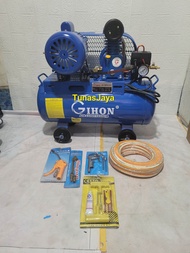 Kompresor  GIHON 1/4HP+Dinamo Listrik 1/2HP Selang Siap Pakai