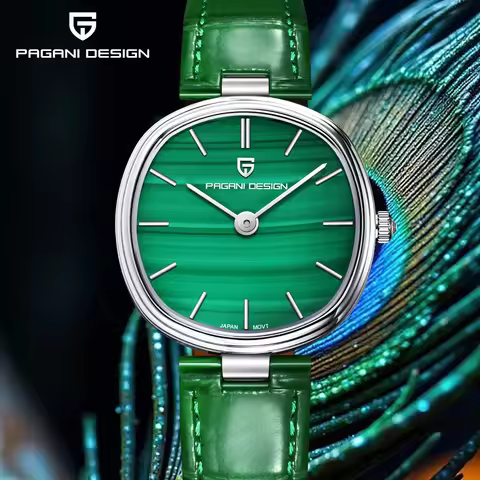 PAGANI DESIGN 2026 New Fashion Malachite Dial Ladies Watch Luxury Waterproof Quartz Watch For Women