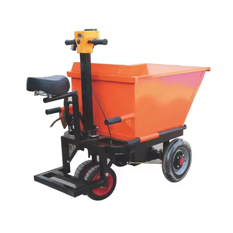 1.2m Long Carriage Four Doors Can Be Opened with Standing Pedals Power Handy Wheelbarrow Garden Cart