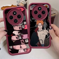 Wine Red Case for Xiaomi Redmi 14C Note 9 POCO C75 M2 Z-42 Naruto Akatsuki