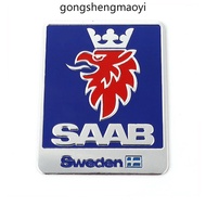 High Quality Car Logo Sticker Aluminum Emblem Auto Badge For SAAB 9-3 9-5 93 95 900 9000 Sweden Decal Car Styling Accessories