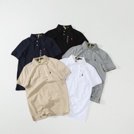 LGQU R-L Five-Color Summer Classic Evergreen Polo Shirt Lapel Pure Cotton Comfortable Short-Sleeved 