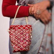 indian potli bag Popli (Handbag) Wristlet Embroidered potli bag indian