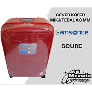 Thick Clear Transparent Mica Plastic Luggage Cover For Samsonite Scure