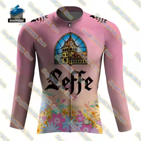2025 Leffe Drink Cycling Jersey Windbreaker Long Maillot Rode Bicycle Clothes Top Ropa Ciclismo