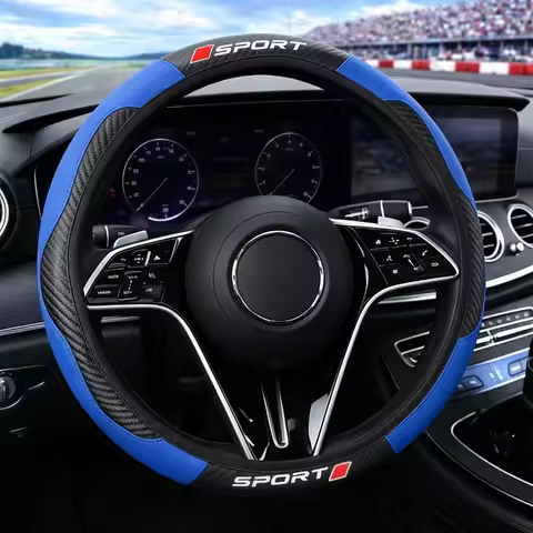 1-Piece Sports-Style Steering Wheel Cover, Universal Car Interior Accessory, New Model Car Steering 