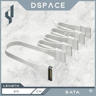Dspace 18AWG White SATA Splitter Cable for Harddisk HDD SSD Server and others
