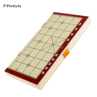 [P Prettyia] Portable Traditional Xiang Qi Wooden Folding Chinese Chess Checker Games
