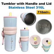 Stainless Steel 316L Tumbler Vacuum Mug with Handle and Lid (710ml+-) Coffee Mug / Thermos Cup