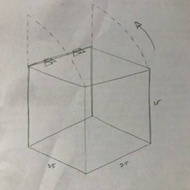 Acrylic box with zipper lid 30x15x30 2mm