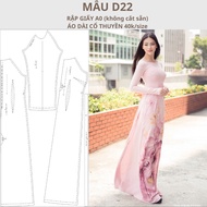 PAPER SHEET A0 BOAT NECK Ao Dai D22