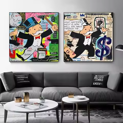 Alec Monopoly Money Graffiti Art Paintings on The Wall Art Posters and Prints MONOPOLY DOLLAR Wall P