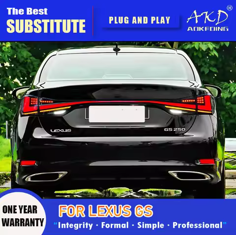 AKD Tail Lamp for Lexus GS GS250 GS350 LED Tail Light 2013-2020 GS200 GS300 GS Rear Fog Brake Turn S