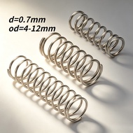 (KZS)SUS304 Compression Springs d0.7mm * OD4-12mm Anti-Rust Industrial Spring