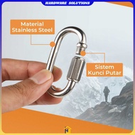 TAFFSPORT Carabiner Safety Snap Lock Stainless Steel ChainHOOK - XD-8620