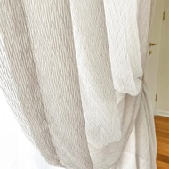 French Pearlescent Sparkle White Tulle Window Luxury Sheer Curtains for Living Room Bedroom Dining C