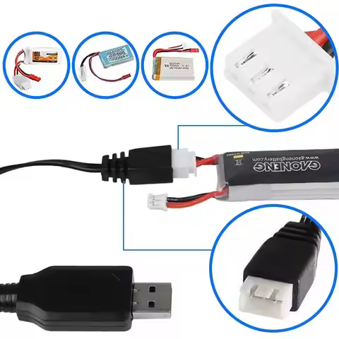 7.4V LED Indicator 1000mA Charger Cables USB Charger RC Toys Charger Li-ion Battery