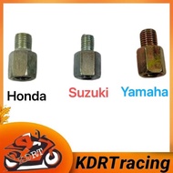 Side Mirror Bolts Adapter Screw Metal Reverse For Motorcycle