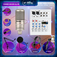 Combo MIXER E4 Bluetooth Và Micro K200 karaoke thu âm livestream bán hàng facebook tiktok idol bigo