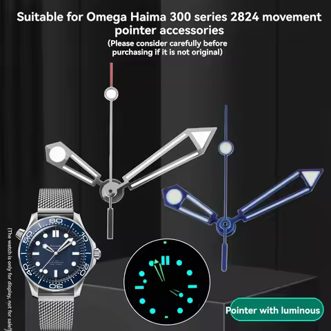 For Omega Seahorse 300/007 series watch pointer 2824 movement luminous watch Second hand modificatio