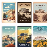 Athens Metal Signs Classic Create Wall Cave Plaques Plaques Greece Athens Tin Sign Poster