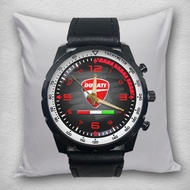 Men's Watch Ducati RACING TEAM Black Leather Quartz Analog 01