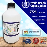 Hand Sanitizer 【2500ML Close Cap】Alcogiene Handrub Instant Hand Sanitizer 75% Alcohol WHO Recommended Formulation (READY STOCK)