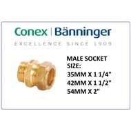 COPPER BRASS MALE SOCKET COUPLING CXM SIZE: 35MM 42MM 54MM