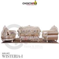 ชุดโซฟาหลุยส์ 4ชิ้น (3+2+1ที่นั่ง+โต๊ะกลาง) White Platinum Series รุ่น TSF-LV-SET WISTERIA-I#02 [Pic