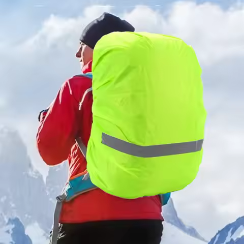 New Reflective Waterproof Backpack Rain Cover 8L-70L Outdoor Night Cycling Safety Light Raincover Ca