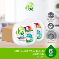 La Nature 4-in-1 Laundry Capsules 50 Pods x 6 Tubs