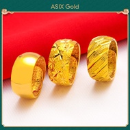 ASIX GOLD 916 Gold Men's Shiny Stary Ring Korean Gold Bangkok Original Jewelry