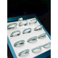 Beautiful light tone type A blue ring, size 17-19mm