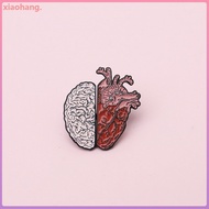 Half Organ Heart Brain Enamel Pin Rational Sensual Brooches Bag Clothes Badge Love Medical Jewelry