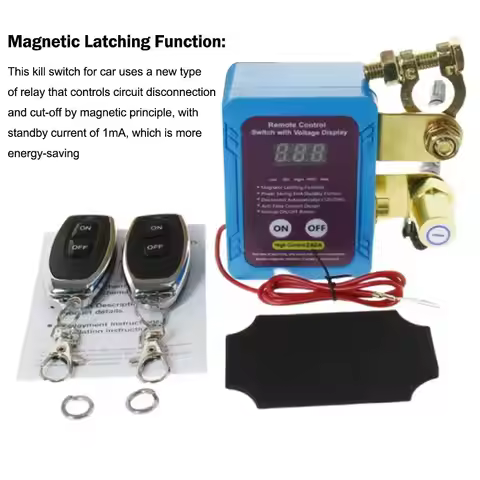 12V/24V High Current Car Battery Breaker Remote Battery Disconnect Auto Kill Leakage Protection For 