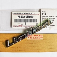 Original Limited Edition Trunk Door Logo Emblem Toyota Yaris Wish Sticker Limited 75432-0M010