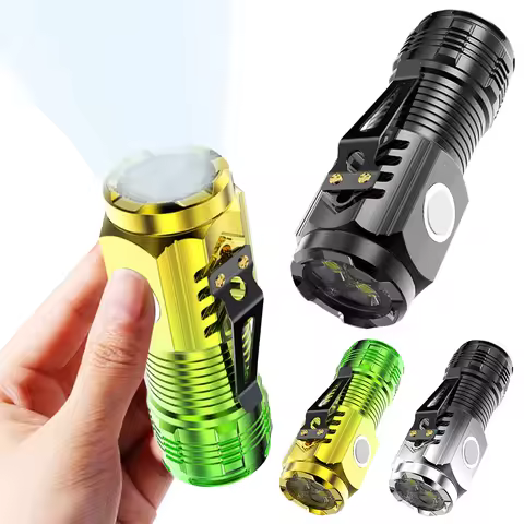 Magnetic Powerful Flashlight USB Rechargeable Super Bright Tactical Flashlight Tactical Torch for ED
