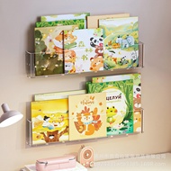 Acrylic Wall-Mounted Picture Book Display Stand Transparent Simple Perforation-Free Wall Aisle Oxfor